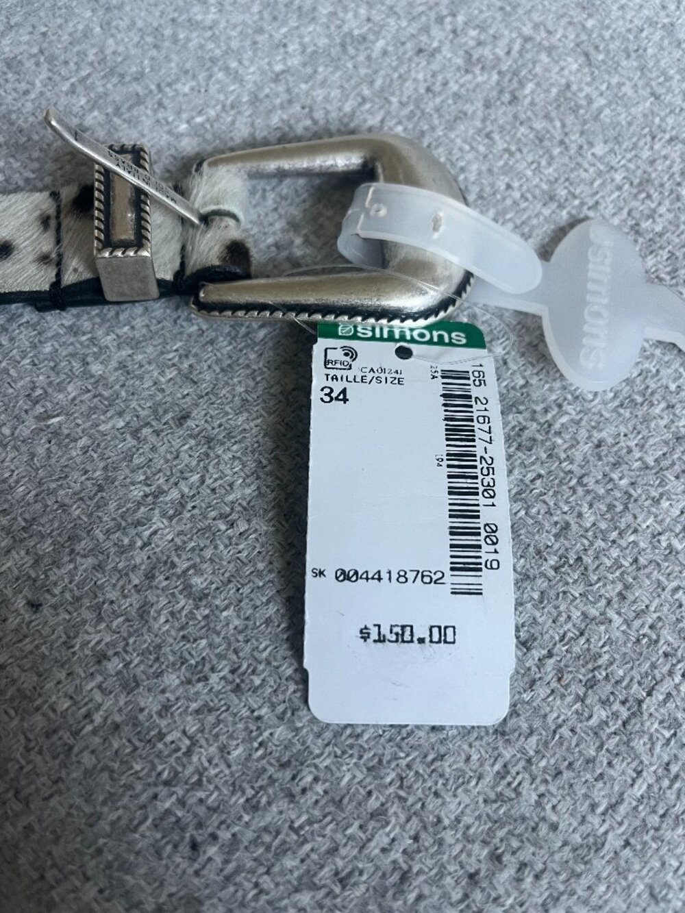 Men's 100% cowhide belt. Size;34. Brand: Molebo. NEW. Retail:$150+tax